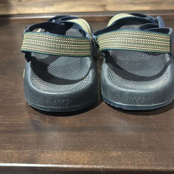 Chaco Yellow Green Adjustable Strap Z Classic Sandals Size 13 - Picture 5 of 8